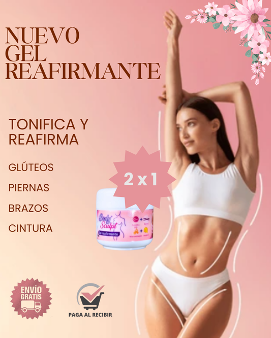 2X1  GEL REAFIRMANTE BORY SCULPT ¡Transforma tu piel hoy! Descubre el Gel Reafirmante que te hará lucir más joven y radiante.
